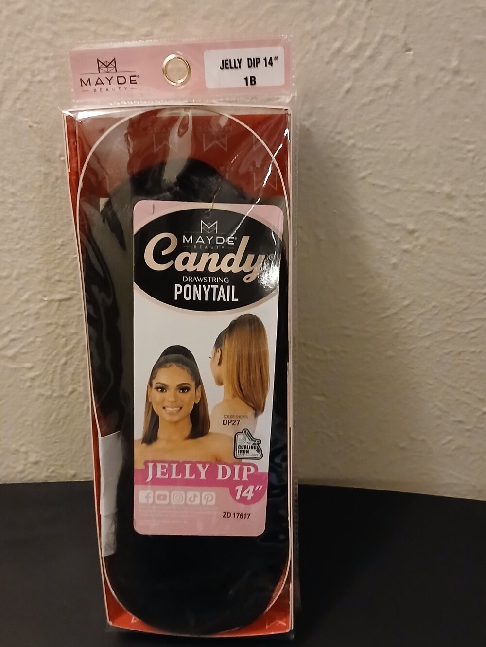 Mayde Beauty Candy Jelly Dip 14" Drawstring Ponytail - Black